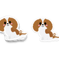 Floppy-eared Cavalier King Charles Spaniel with soft brown patches – lovable dog sticker for pet-themed decor, crafts, or gifts

