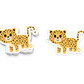Playful cheetah with spots and pink cheeks – animal vinyl sticker from Boo Boo Buddies