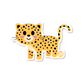 Playful cheetah with spots and pink cheeks – animal vinyl sticker from Boo Boo Buddies