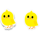 Bright yellow baby chick with blushing cheeks – adorable animal sticker from Boo Boo Buddies