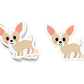 Adorable tan and white chihuahua with big ears – collectible puppy sticker for dog lovers and planners
