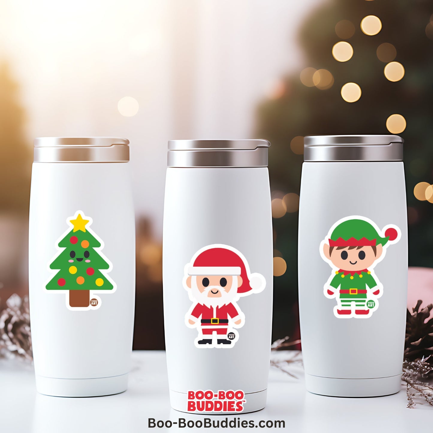 Boo Boo Buddies™ UPS Truck Sticker – Cute Kawaii Vinyl Sticker, Waterproof Glossy 3″