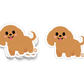 Brown cocker spaniel puppy with floppy ears – cute collectible dog sticker
