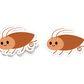 Smiling cartoon cockroach with long antennae – funny bug sticker from Boo Boo Buddies
