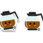 Smiling coffee carafe with brown brew – fun kitchen-themed sticker
