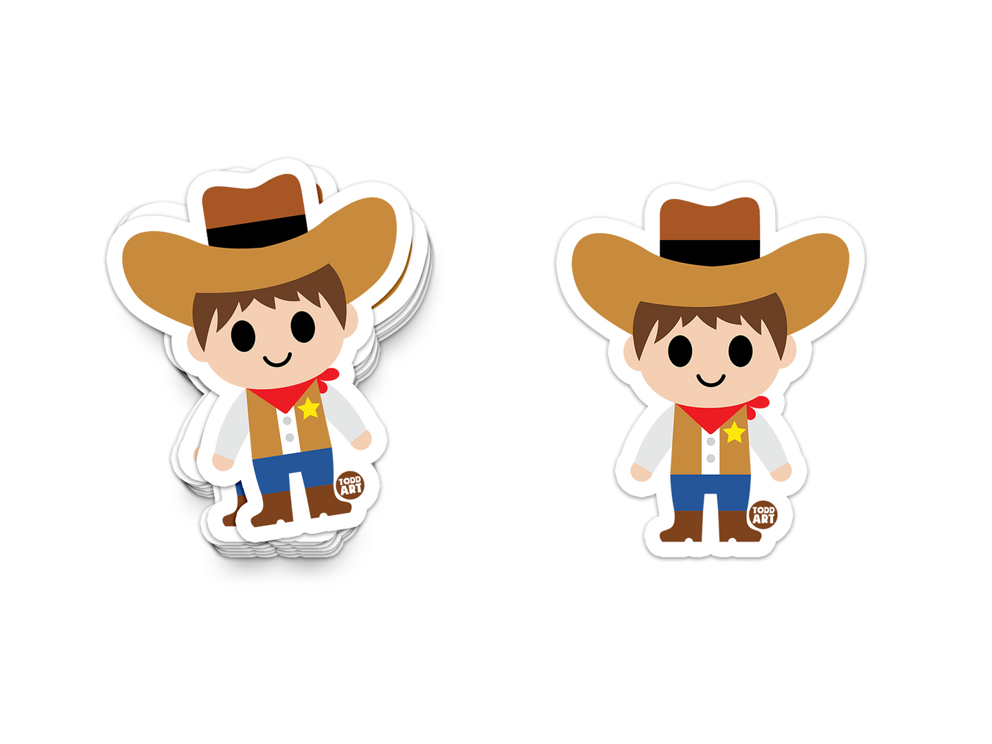 Cowboy Vinyl Sticker