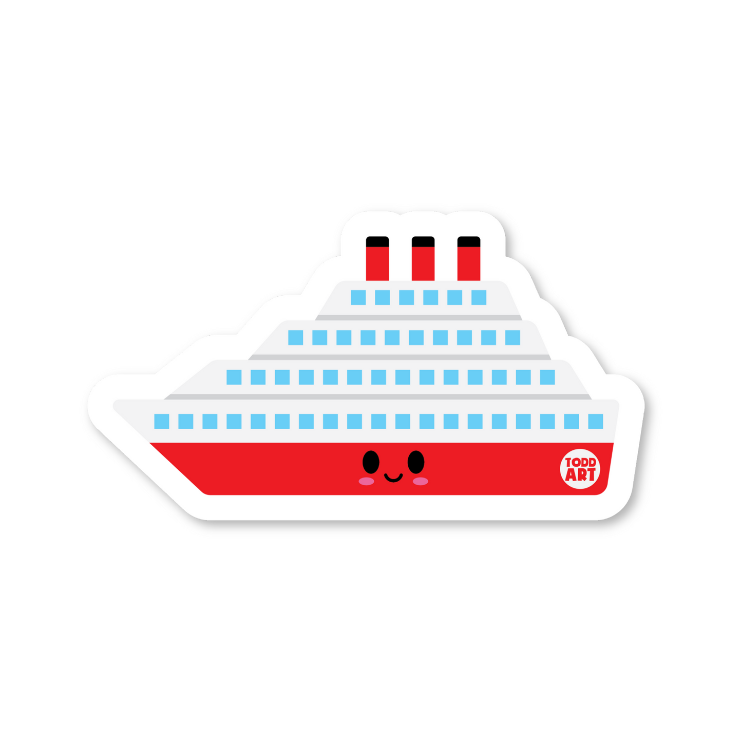 Cruise Ship Vinyl Sticker