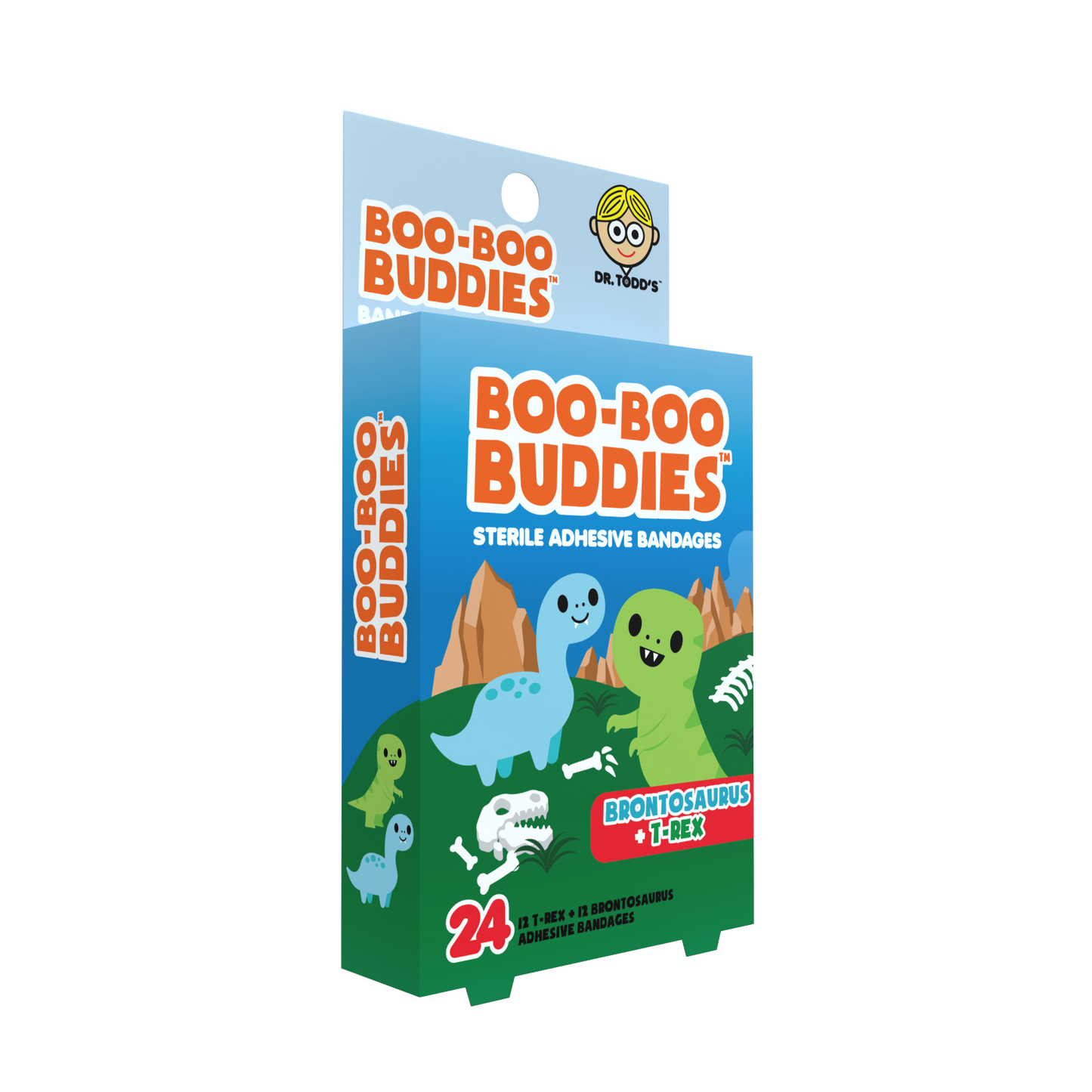 Dinosaur Bandages for Kids - Waterproof & Latex-Free (24-Count)