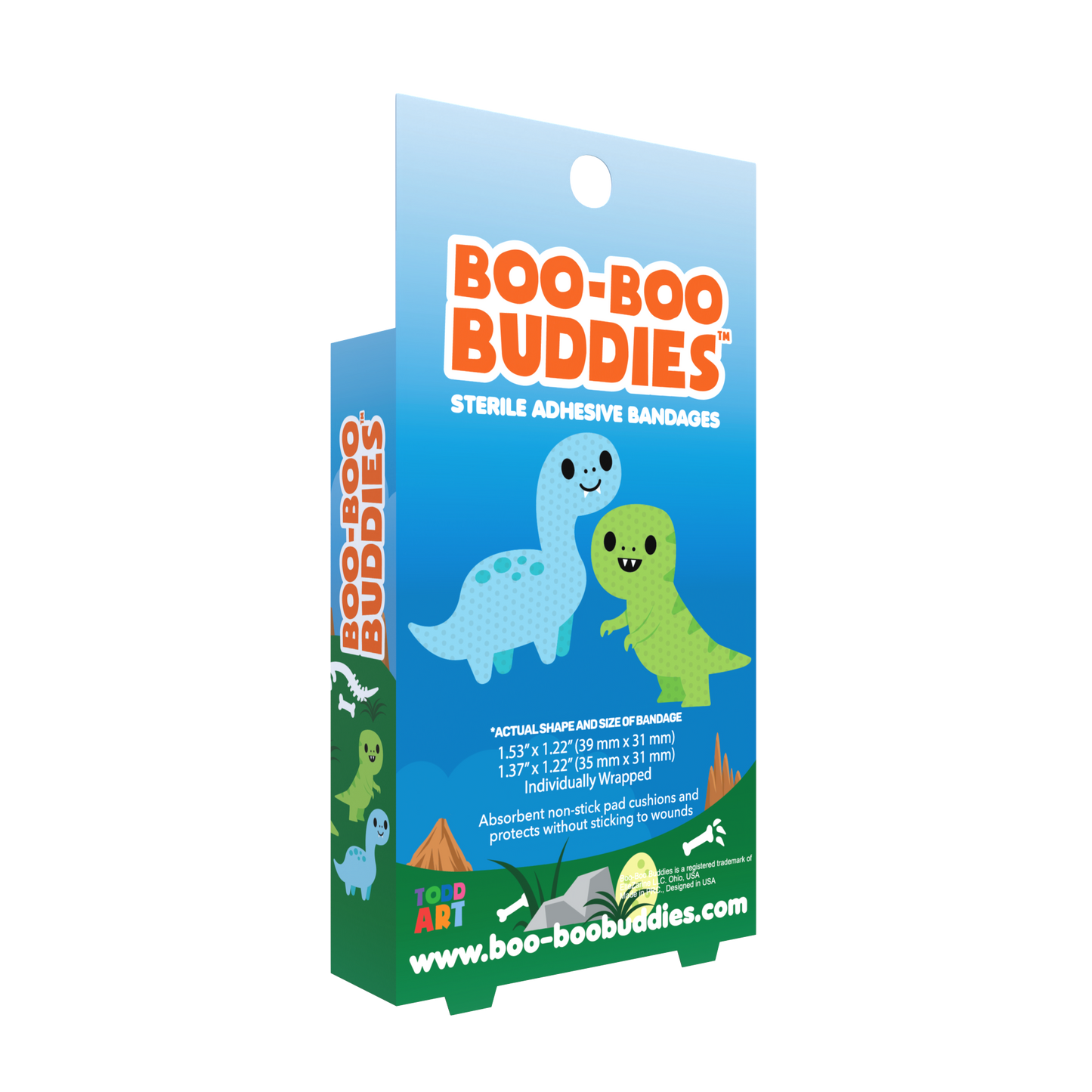 Dinosaur Bandages for Kids - Waterproof & Latex-Free (24-Count)