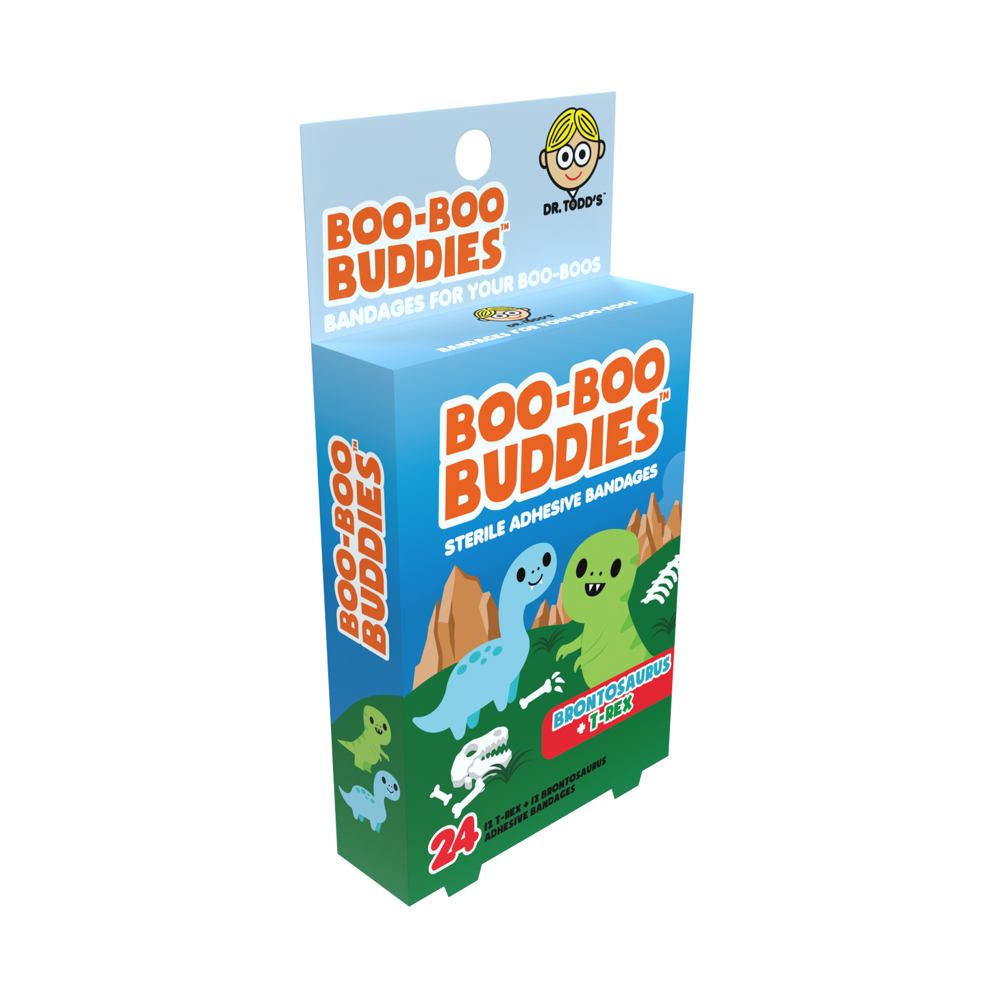Dinosaur Bandages for Kids - Waterproof & Latex-Free (24-Count)
