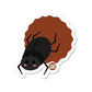 Cute dung beetle pushing a dirt ball sticker – funny bug vinyl sticker from Boo Boo Buddies
