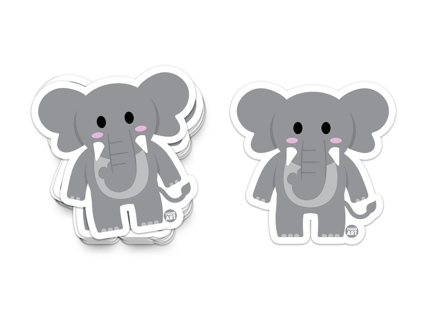 Elephant Vinyl Sticker