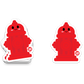 Red fire hydrant sticker with cute happy face and pink cheeks

