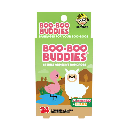 Flamingo & Llama Bandages for Kids – Waterproof, Latex-Free, 24 Count