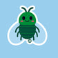 Green Fly Vinyl Sticker