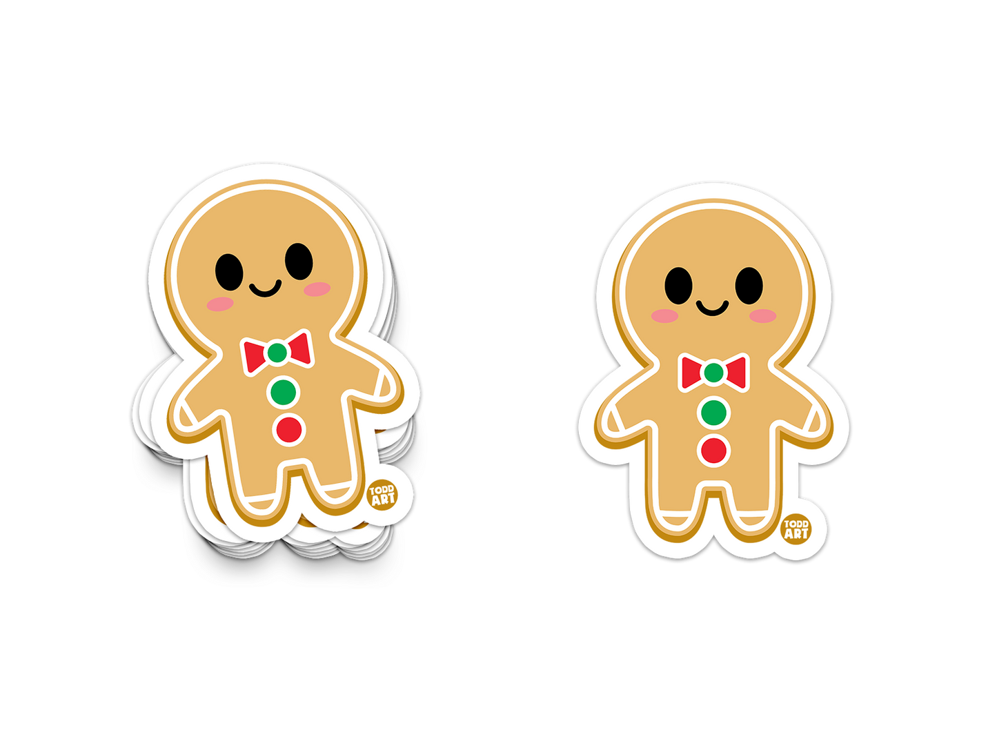 Gingerbread Man Vinyl Sticker