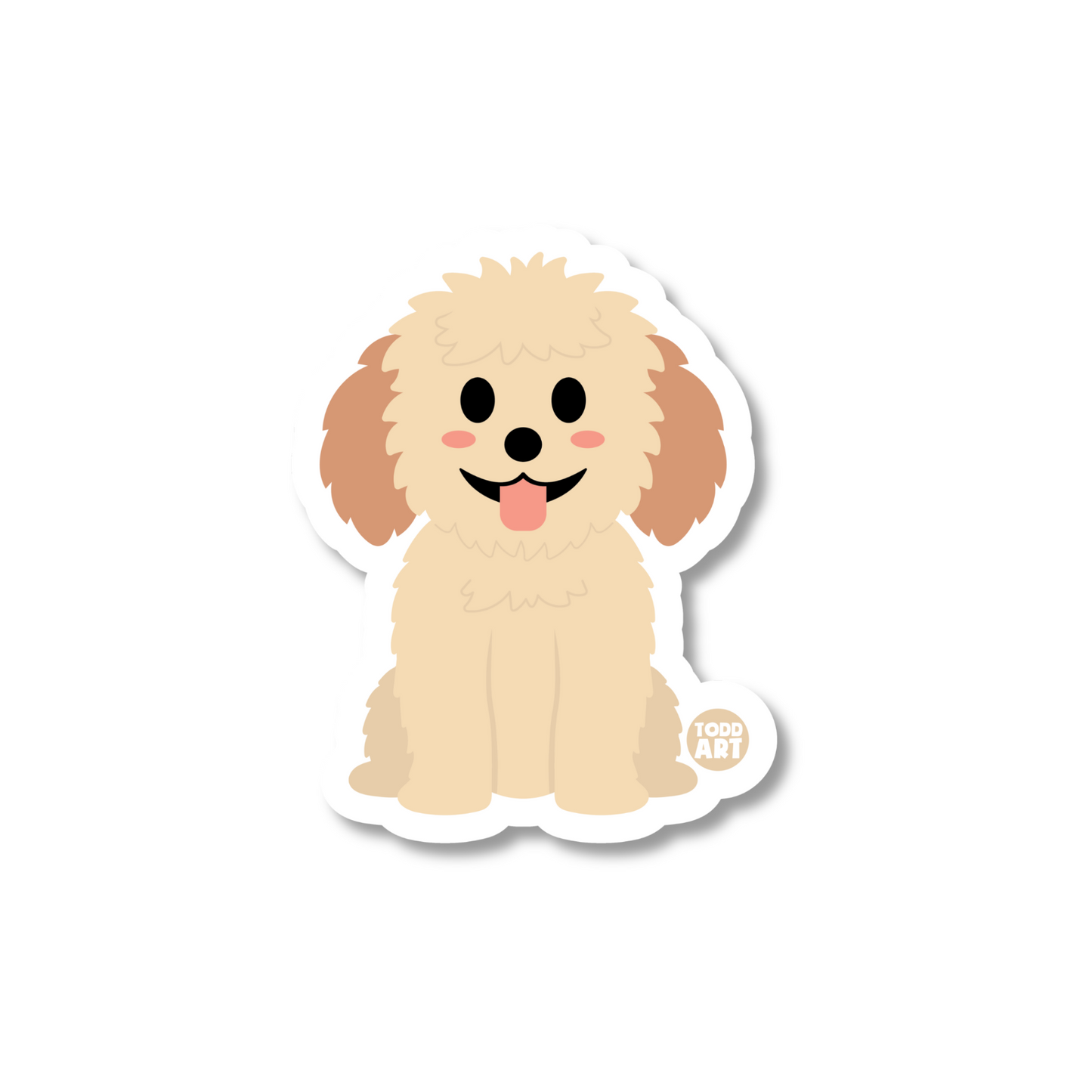 GOLDEN DOODLE DOG STICKER
