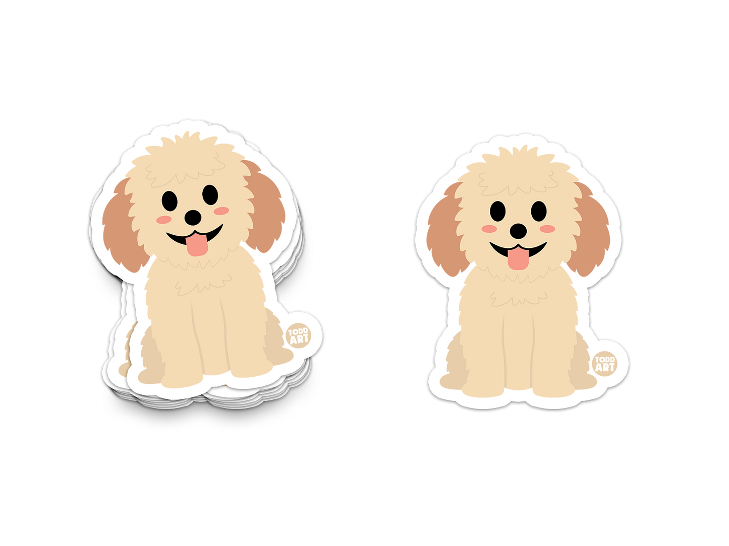 GOLDEN DOODLE DOG STICKER