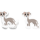 Boo Boo Buddies™ Greyhound Dog Sticker – Cute Kawaii Greyhound Vinyl Decal, Waterproof 3″ Die‑Cut