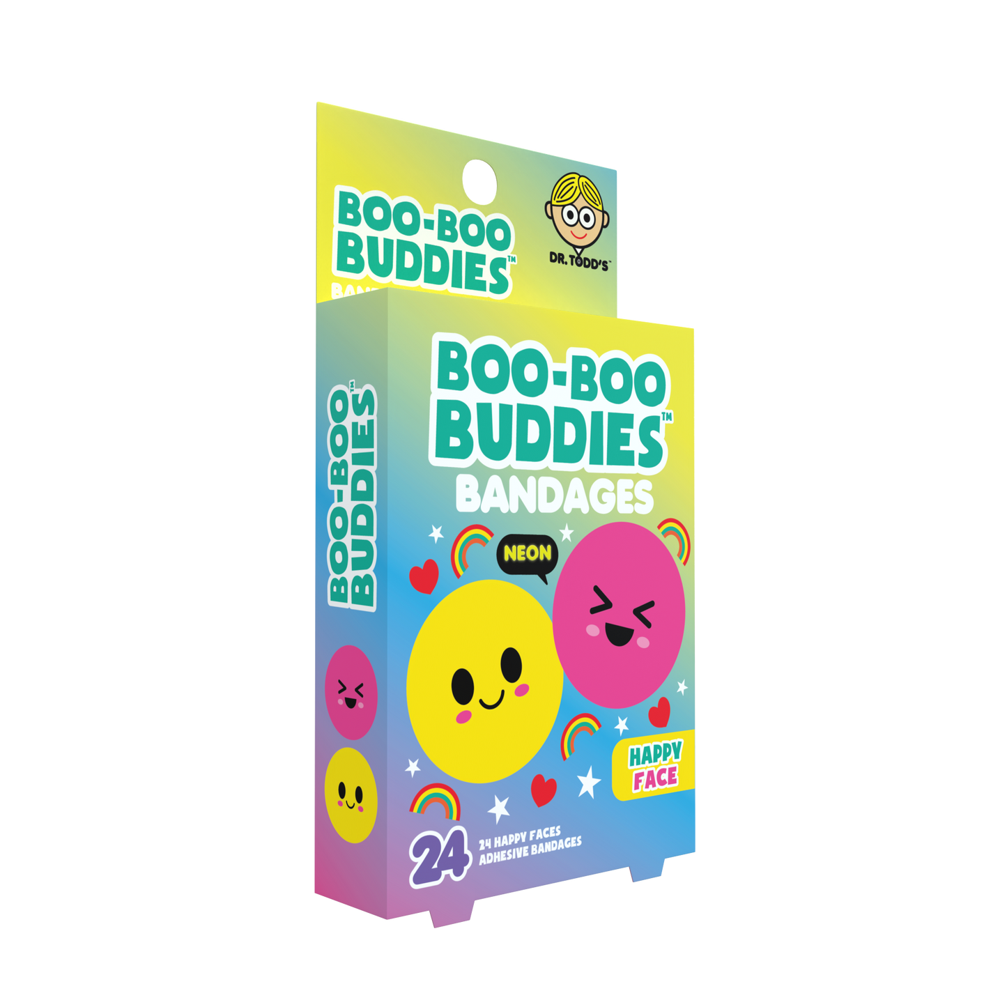 Boo Boo Buddies® Happy Faces Bandages – 24 Count | Smiley Kids Bandages | Free Shipping