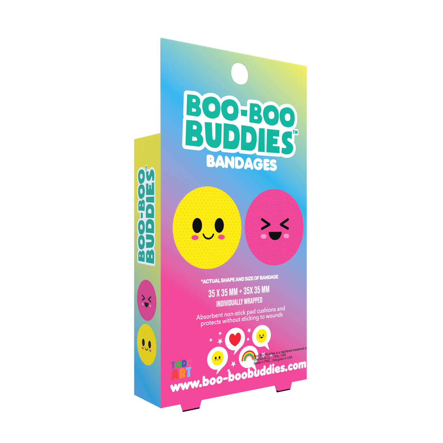 Boo Boo Buddies® Happy Faces Bandages – 24 Count | Smiley Kids Bandages | Free Shipping