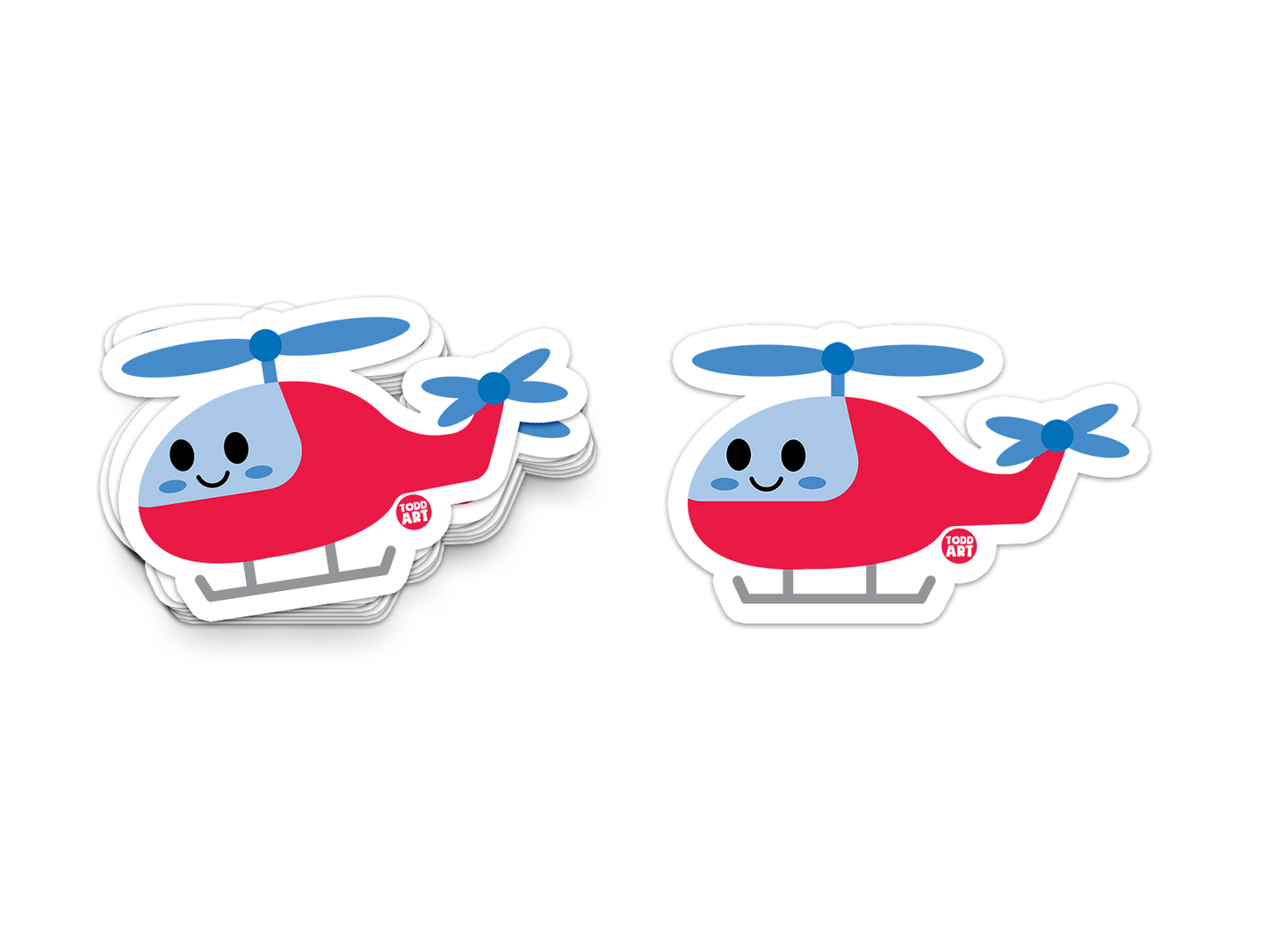 Helicopter Vinyl Sticker