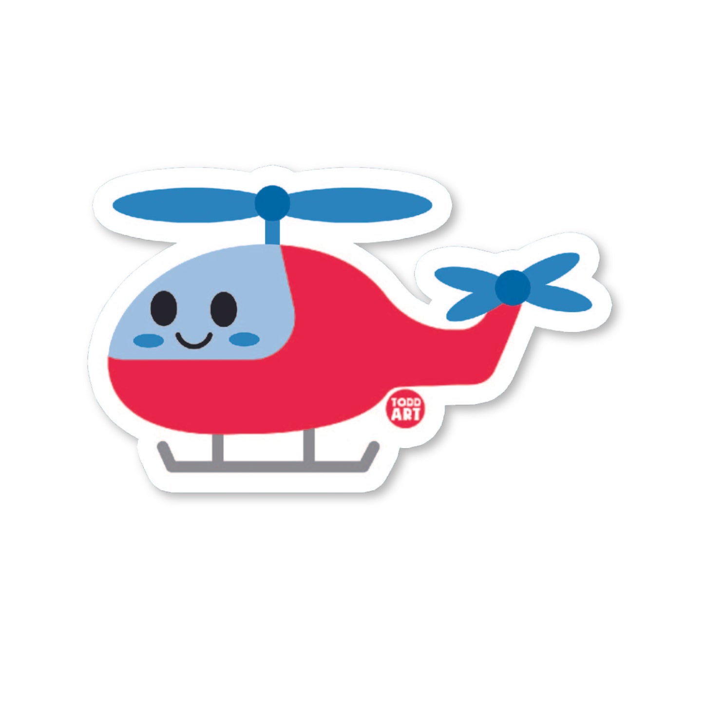 Helicopter Vinyl Sticker