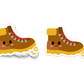 Hiking Boot Vinyl Sticker