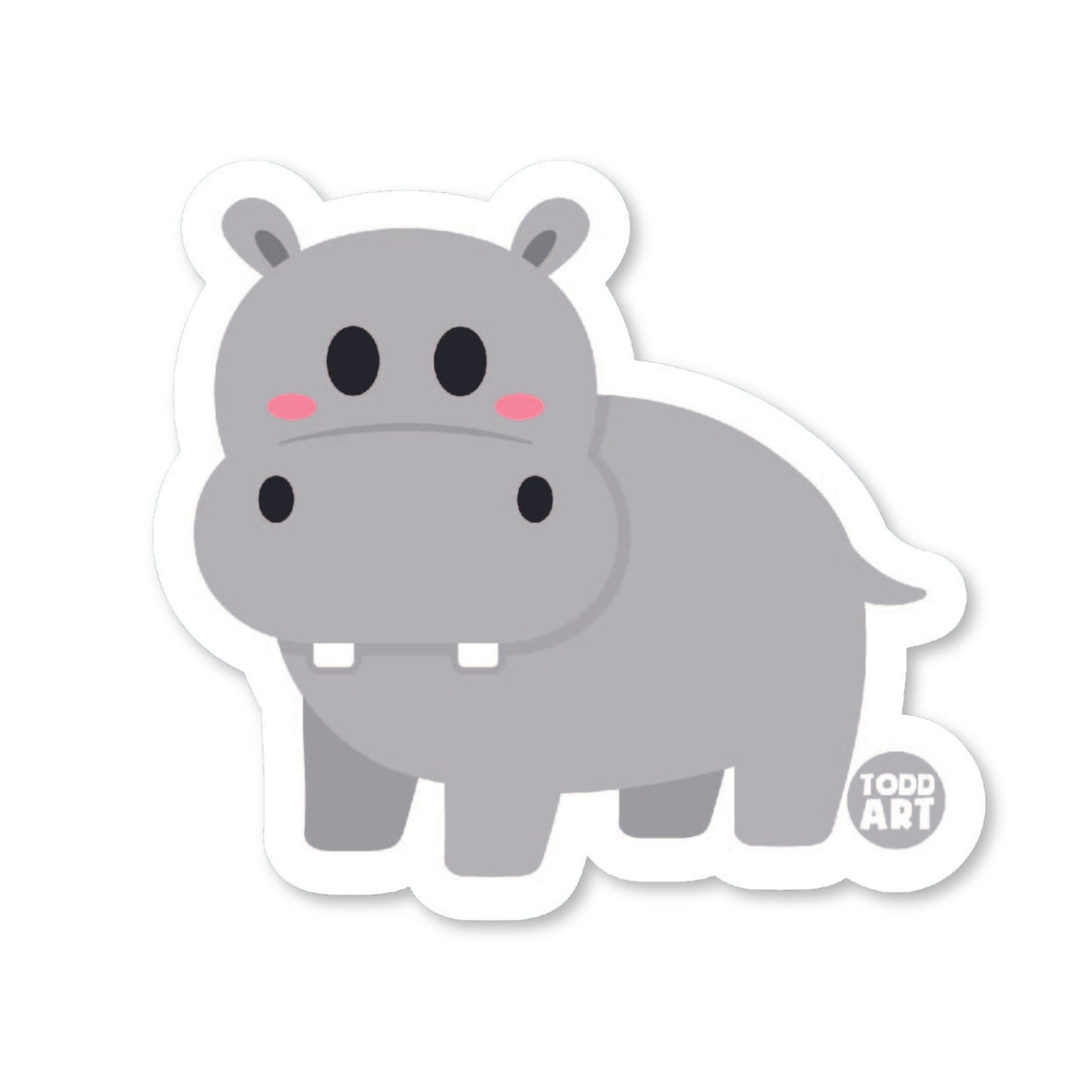 Hippopotamus Vinyl Sticker
