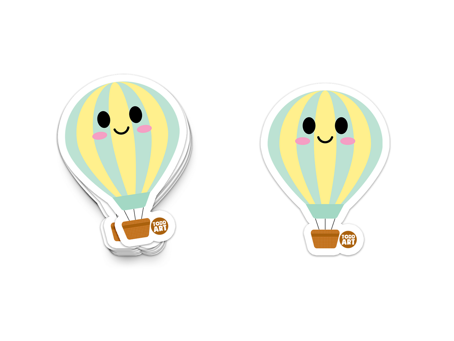 Hot Air Balloon Vinyl Sticker