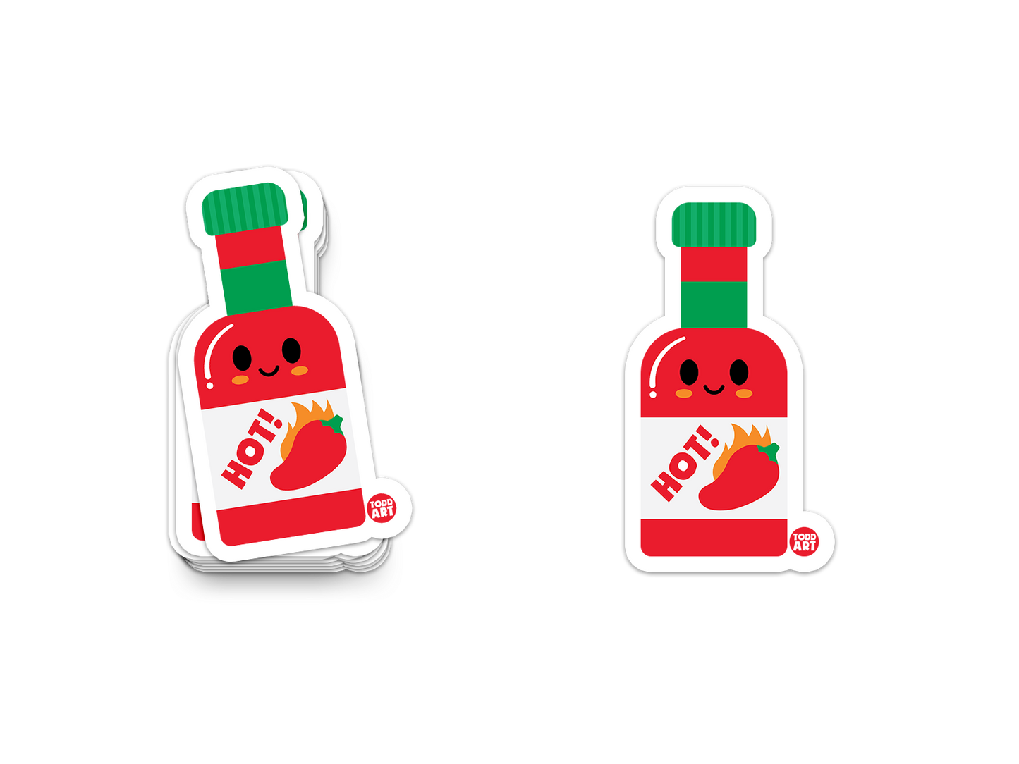 Hot Sauce Bottle Vinyl Sticker