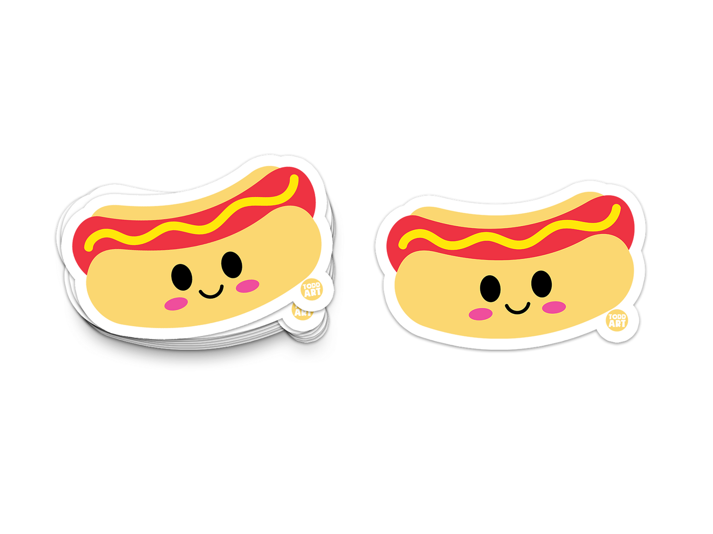 Hot Dog Vinyl Sticker