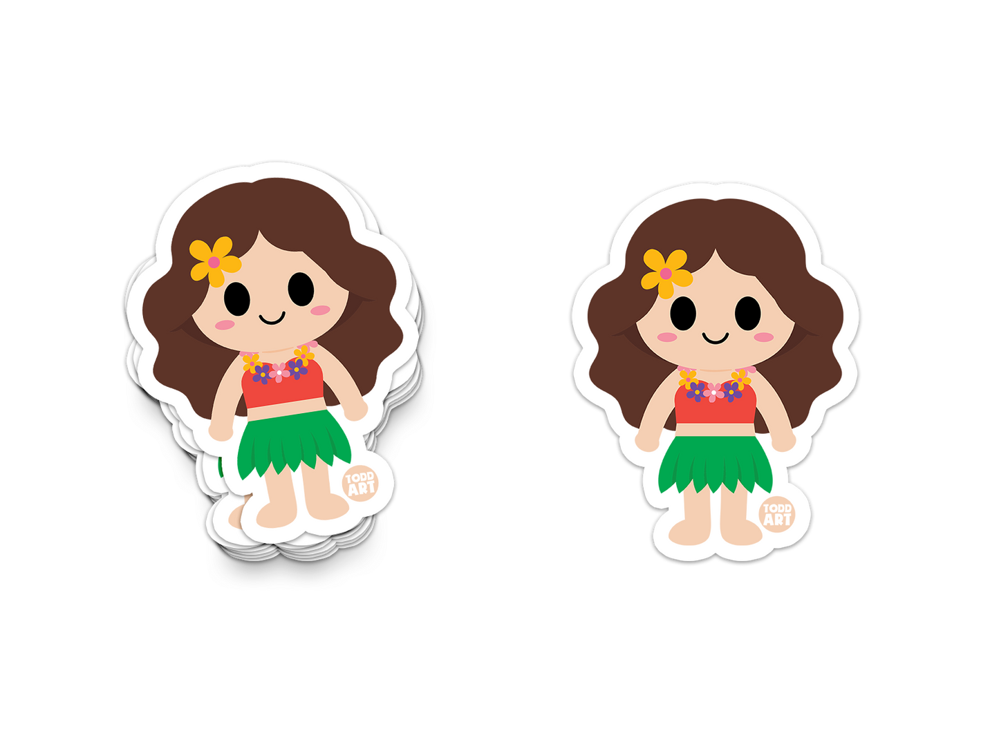 Hula Girl Sticker