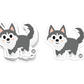 Boo Boo Buddies™ Alaskan Husky Dog Sticker – Cute Kawaii Husky Vinyl Decal, Waterproof Glossy 3″ Die‑Cut