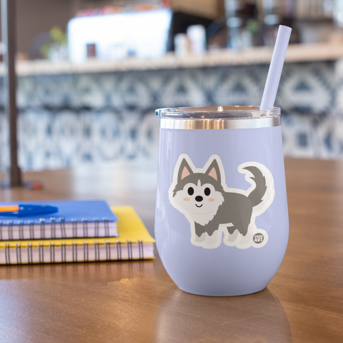 Boo Boo Buddies™ Alaskan Husky Dog Sticker – Cute Kawaii Husky Vinyl Decal, Waterproof Glossy 3″ Die‑Cut