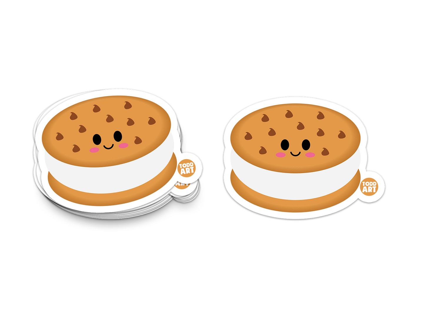 Ice Cream Sandwich Vinyl Sticker