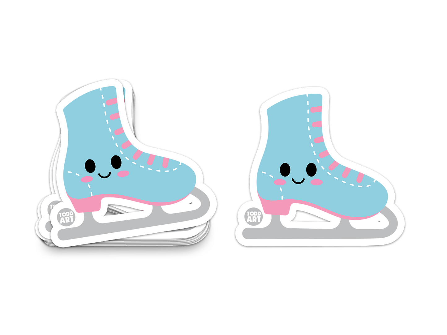 Ice Skate Vinyl Sticker