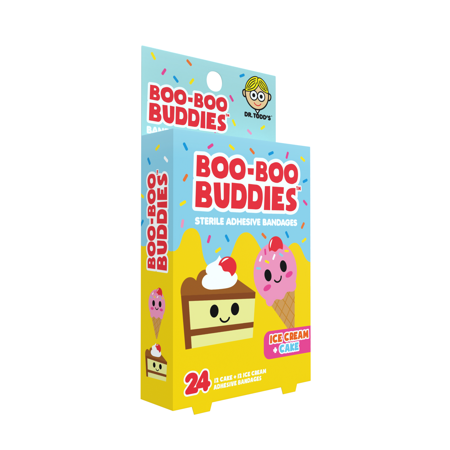 Ice Cream & Cake Bandages for Kids – Waterproof, Latex-Free, 24 Count