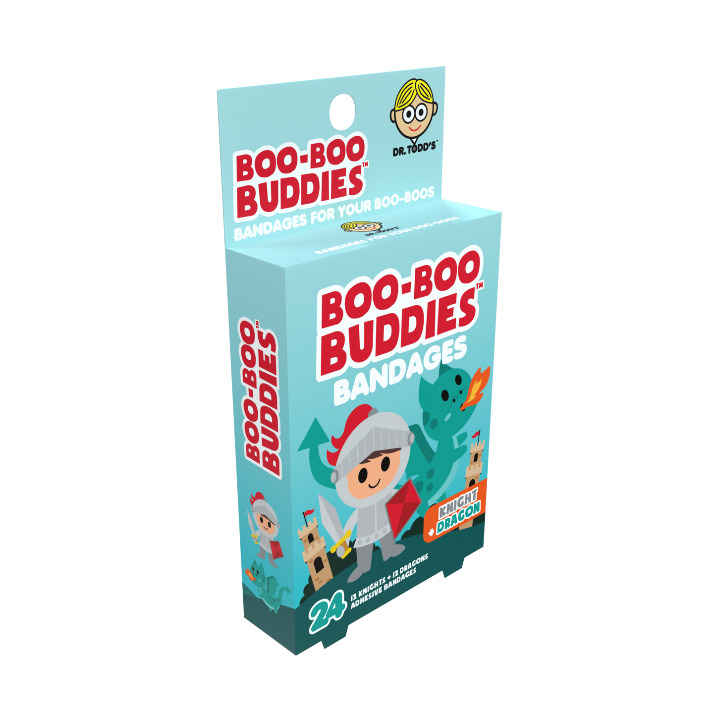 Knight + Dragon Bandages for Kids – Dr. Todd’s Boo-Boo Buddies® | 24 Pack Latex-Free