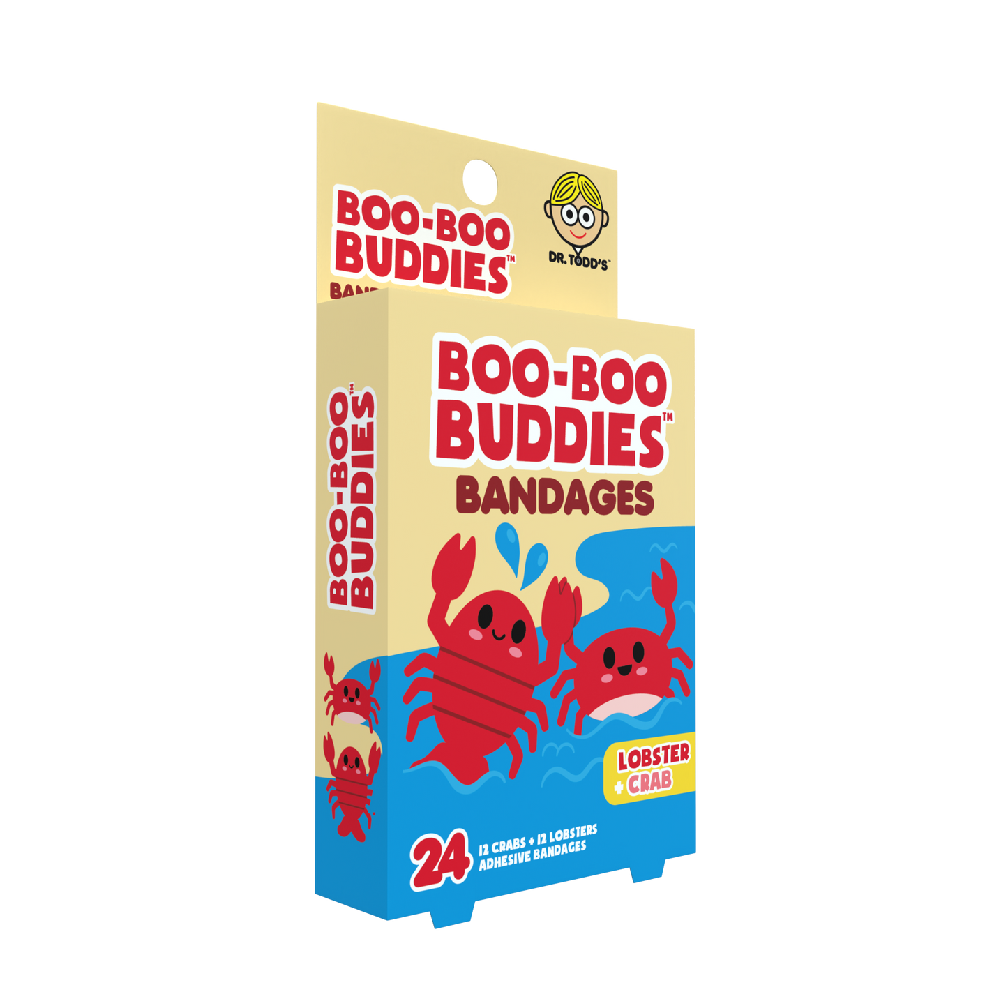 Lobster & Crab Bandages for Kids – Waterproof, Latex-Free, 24 Count