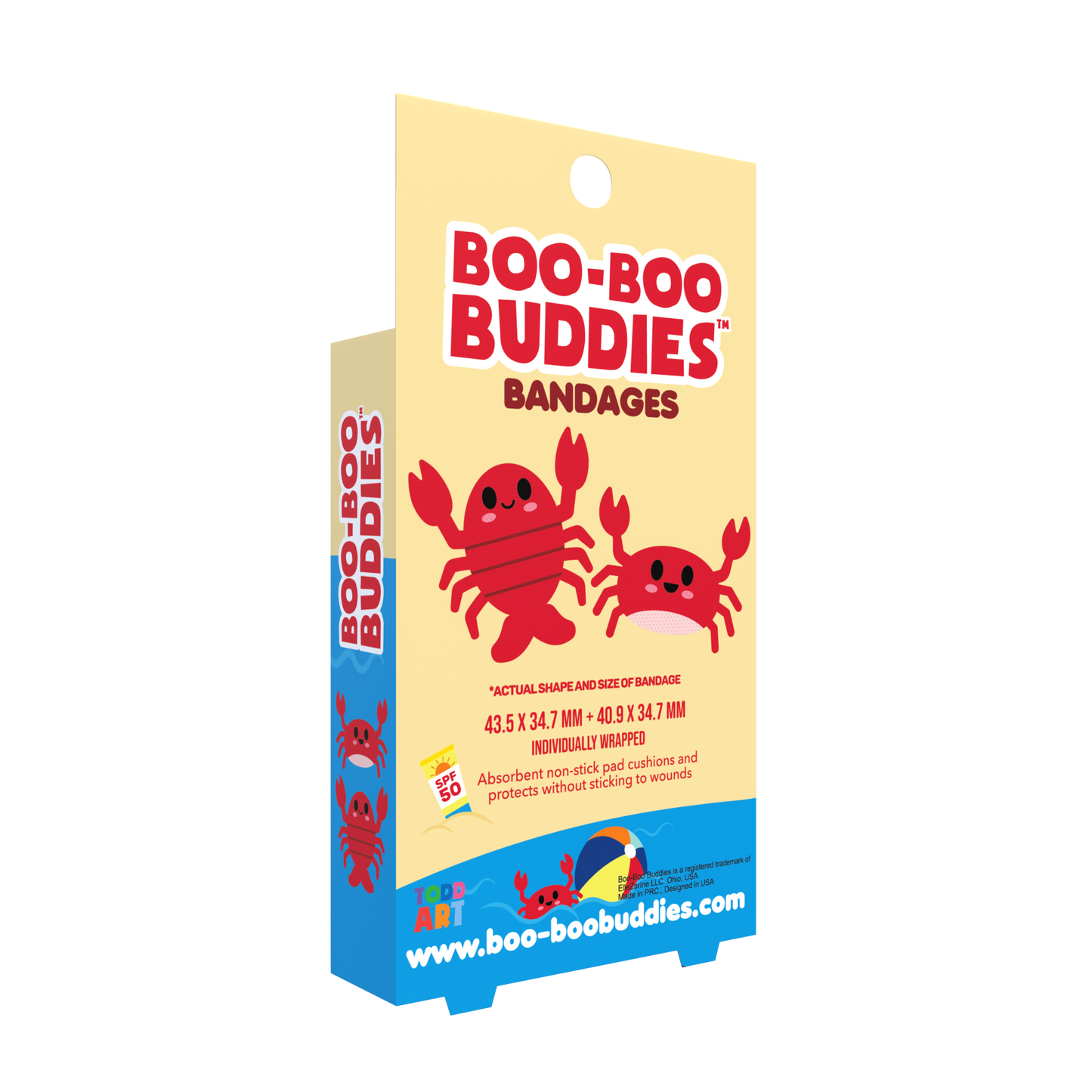 Lobster & Crab Bandages for Kids – Waterproof, Latex-Free, 24 Count