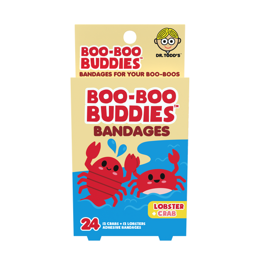 Lobster & Crab Bandages for Kids – Waterproof, Latex-Free, 24 Count