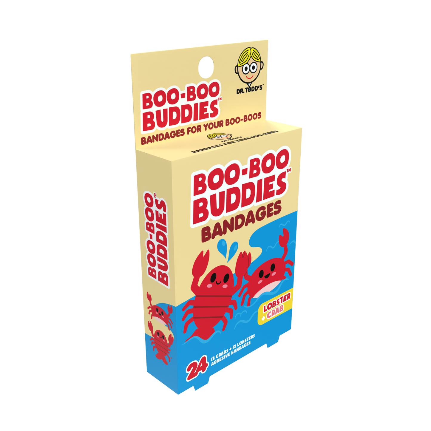 Lobster & Crab Bandages for Kids – Waterproof, Latex-Free, 24 Count