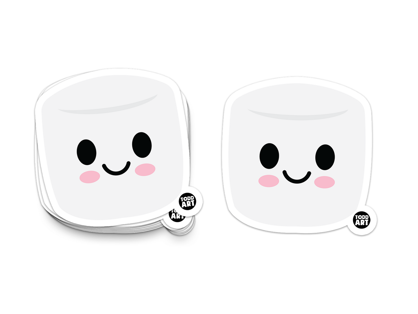 Marshmallow Vinyl Sticker