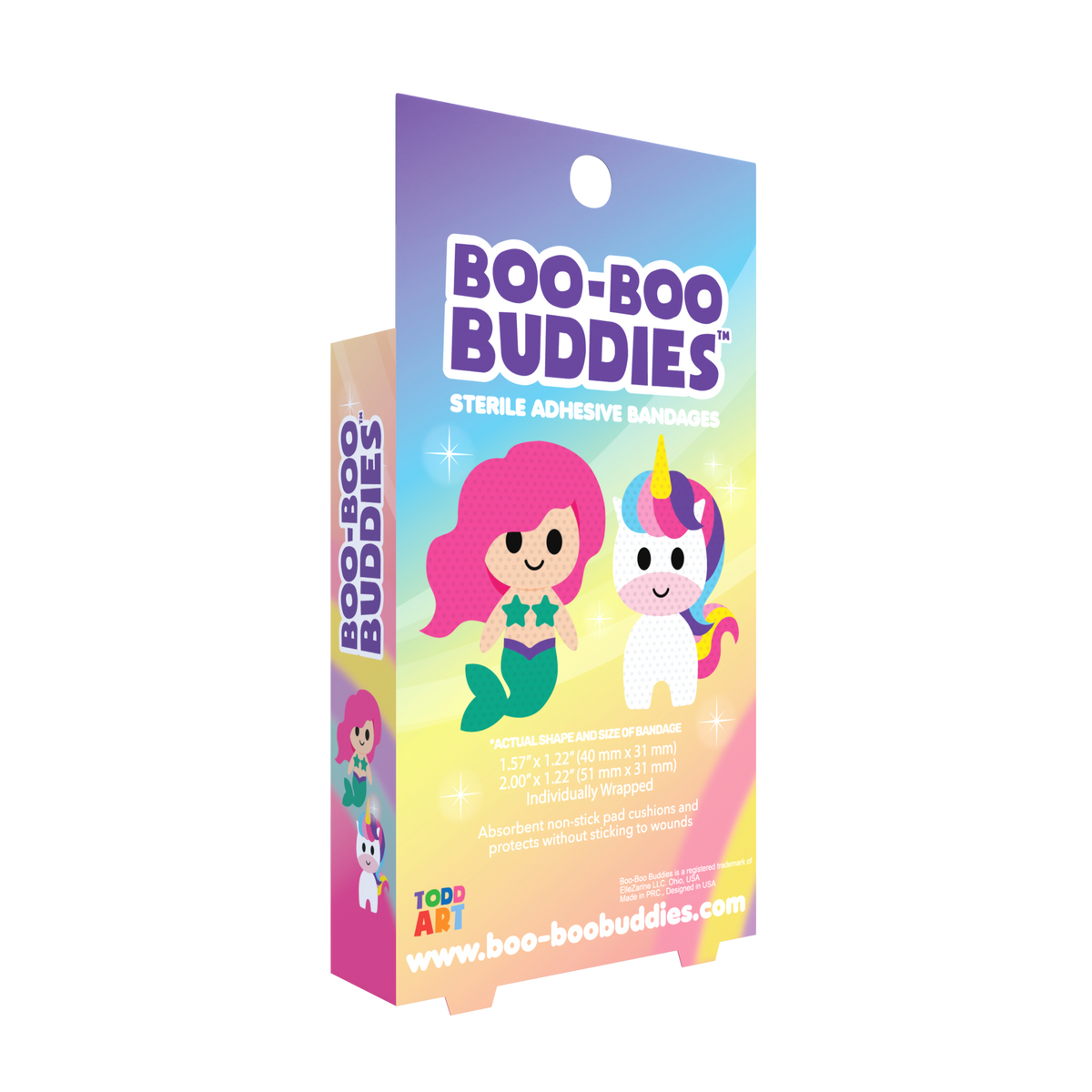 Mermaid and Unicorn Kids Bandages (24 Count) – Waterproof, Latex-Free | Boo Boo Buddies