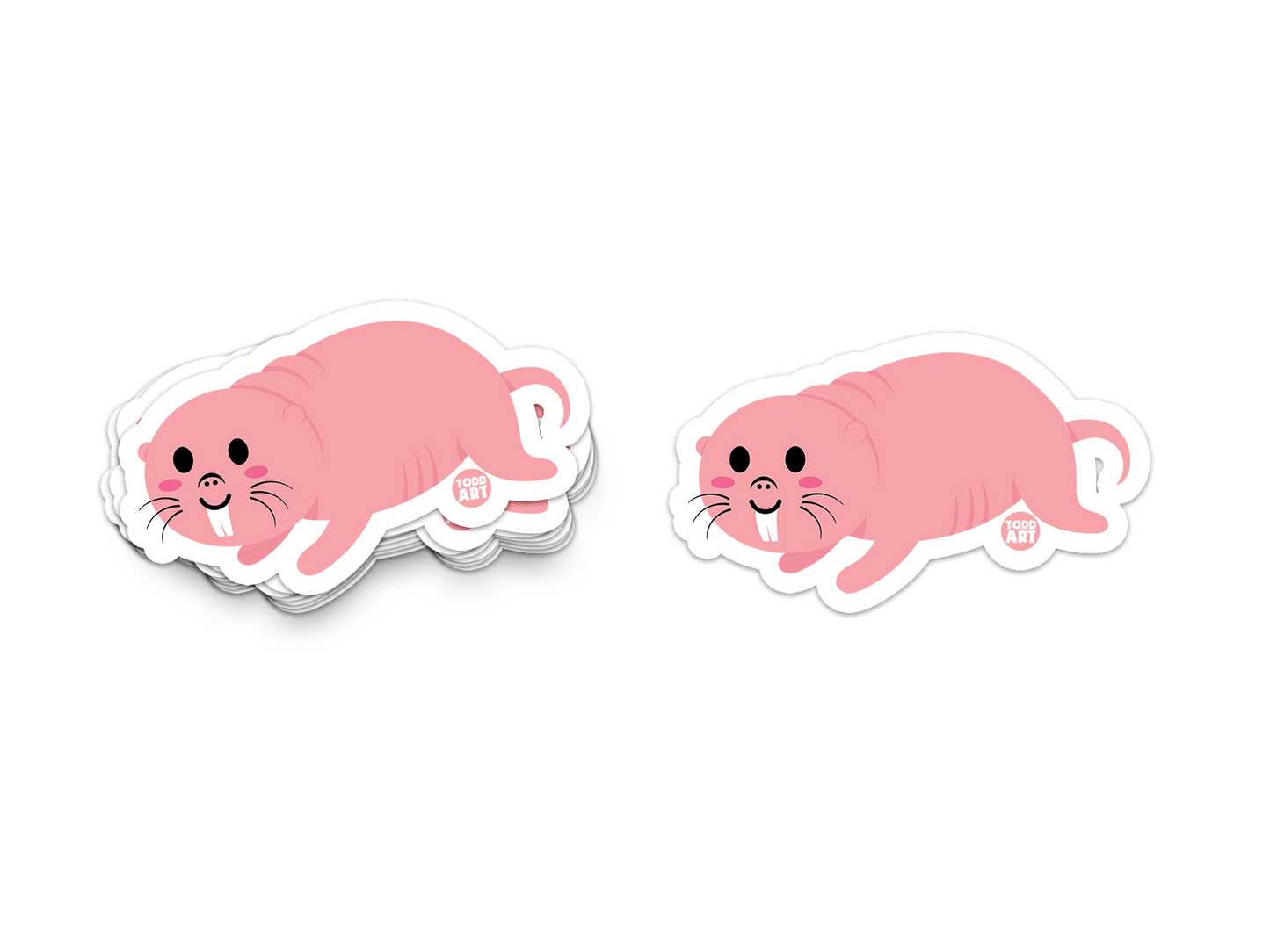Naked Mole Rat Vinyl Sticker