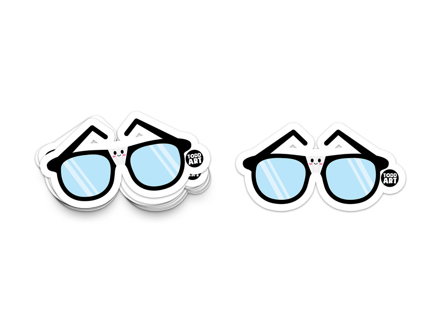 Nerd Glass Sticker - 3" Vinyl