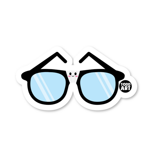 Nerd Glass Sticker - 3" Vinyl