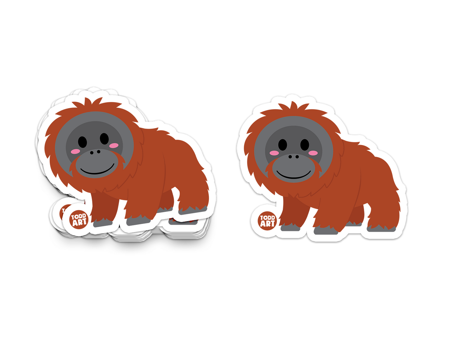 Orangutan Vinyl Sticker