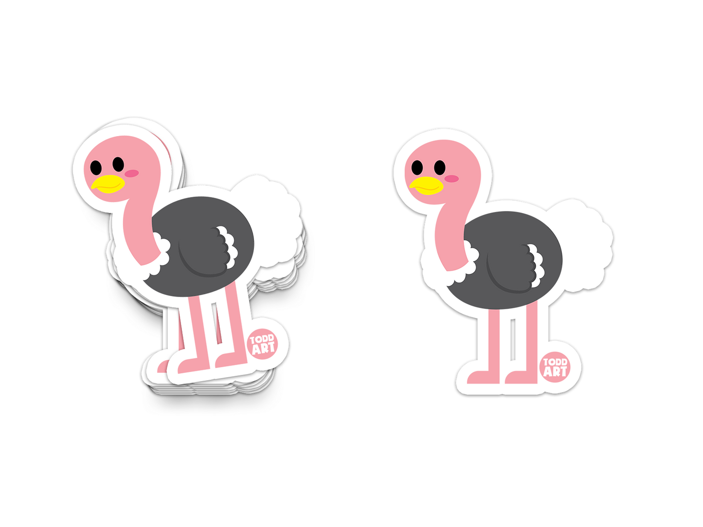 Ostrich Vinyl Sticker